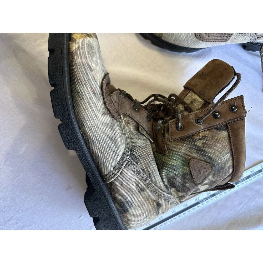 Rocky Brown Canvas & Leather Men's Work Boots
